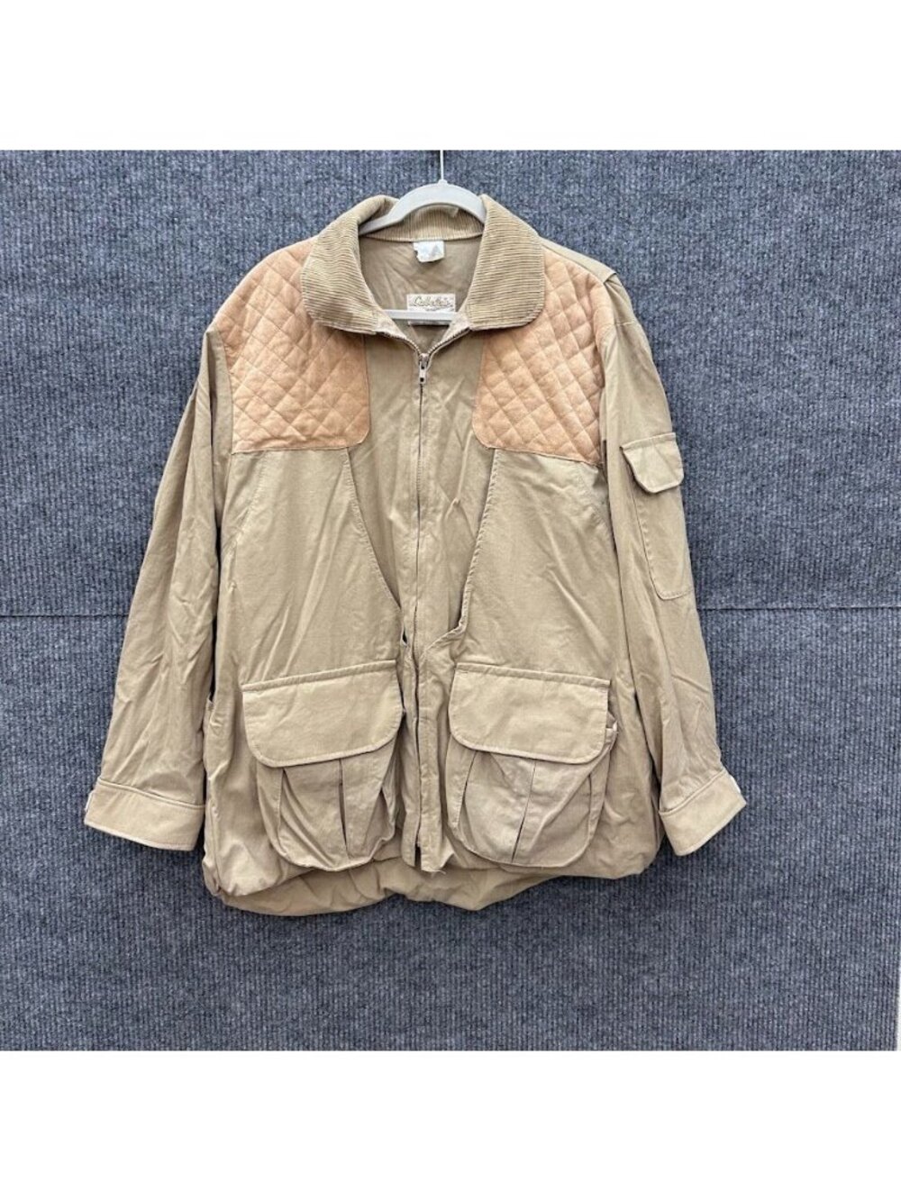 VTG Cabelas Full Zip Hunting Jacket Outdoor Utility Game Pocket Mens Large 42-44